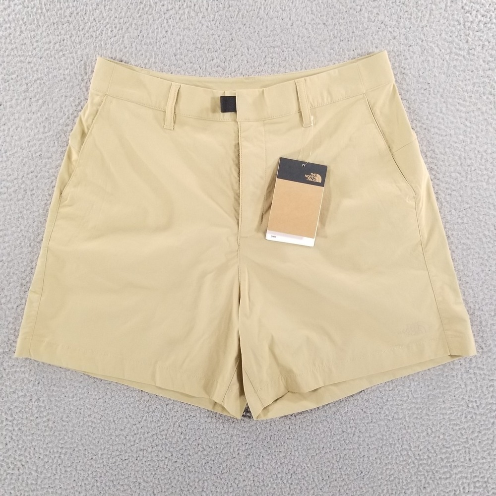 The North Face Shorts Womens 8 Khaki Basin 5 Inch Stretch Hiking Outdoor Hybrid